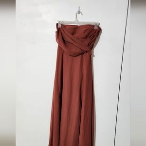 Birdie Grey long strappess dress gown